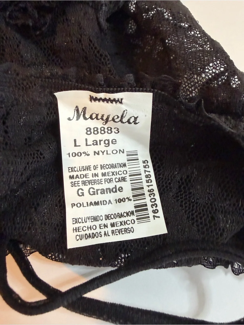 NWOT Sexy Mayela LG two Piece Corset Garter w/Matching Thong Black w/red Ribbon